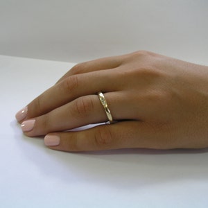 Diamonds ring, engagement ring, Solid yellow gold ring, stacking ring, diamond engagement ring, 14K ring, wedding band Ensemble RG1593X image 4