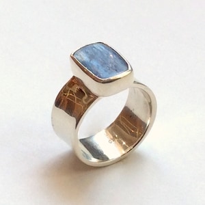 Healing Kynite ring Healer gemstone ring Silver Anti Anxiety ring for her Blue gemstone ring Spiritual jewelry Your air R2359 image 3
