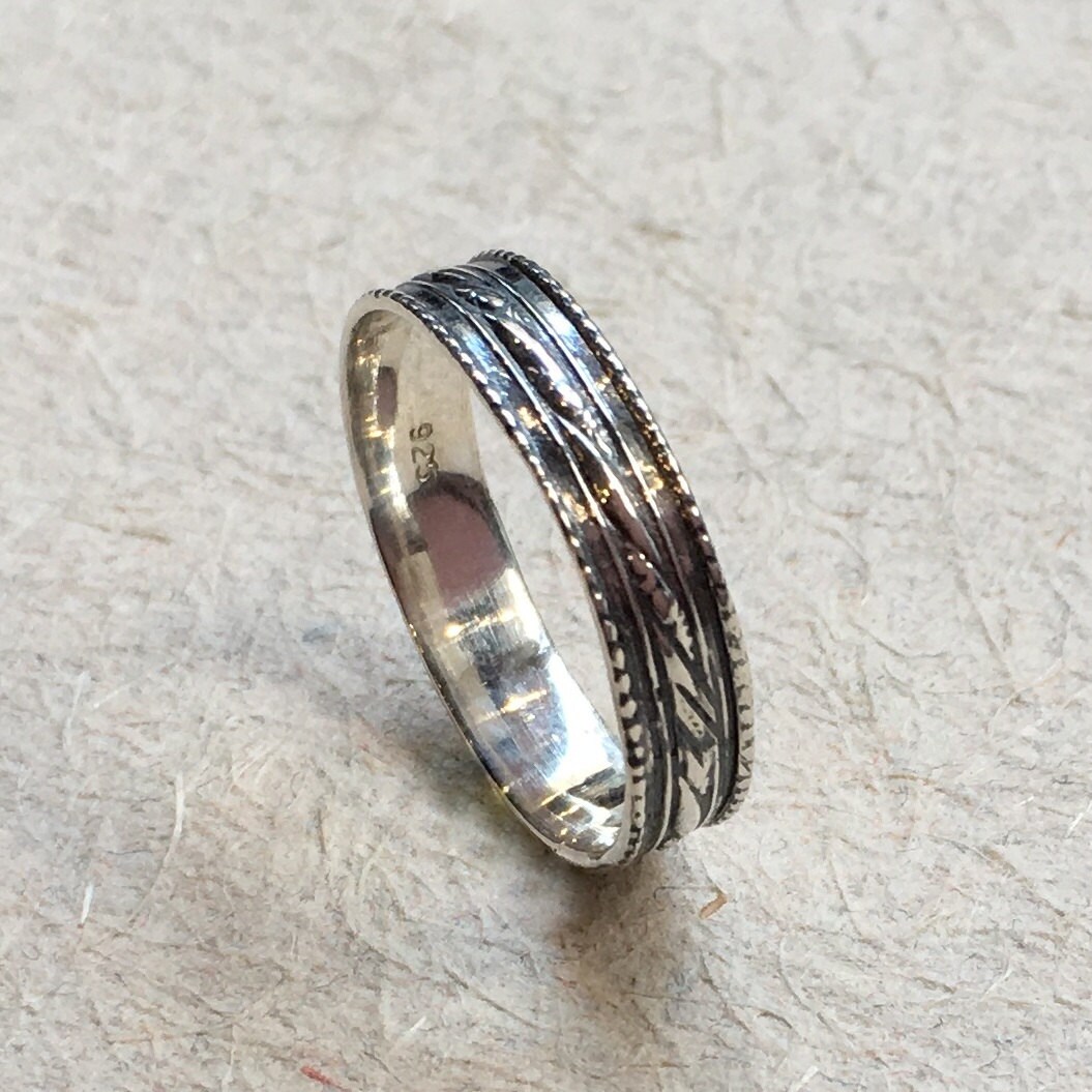 Unisex Wedding ring stacking ring boho ring silver ring Etsy