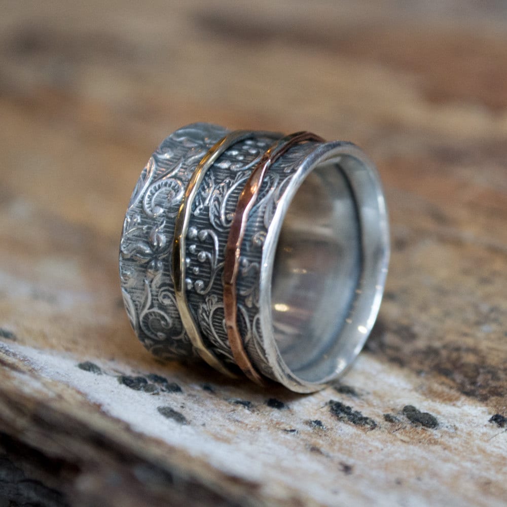 【HYERES LOR】25SS★ Champagne Full Moon Silver Wide Ring HYERES LOR】25SS☆ Champagne Full Moon Silver Wide Ring