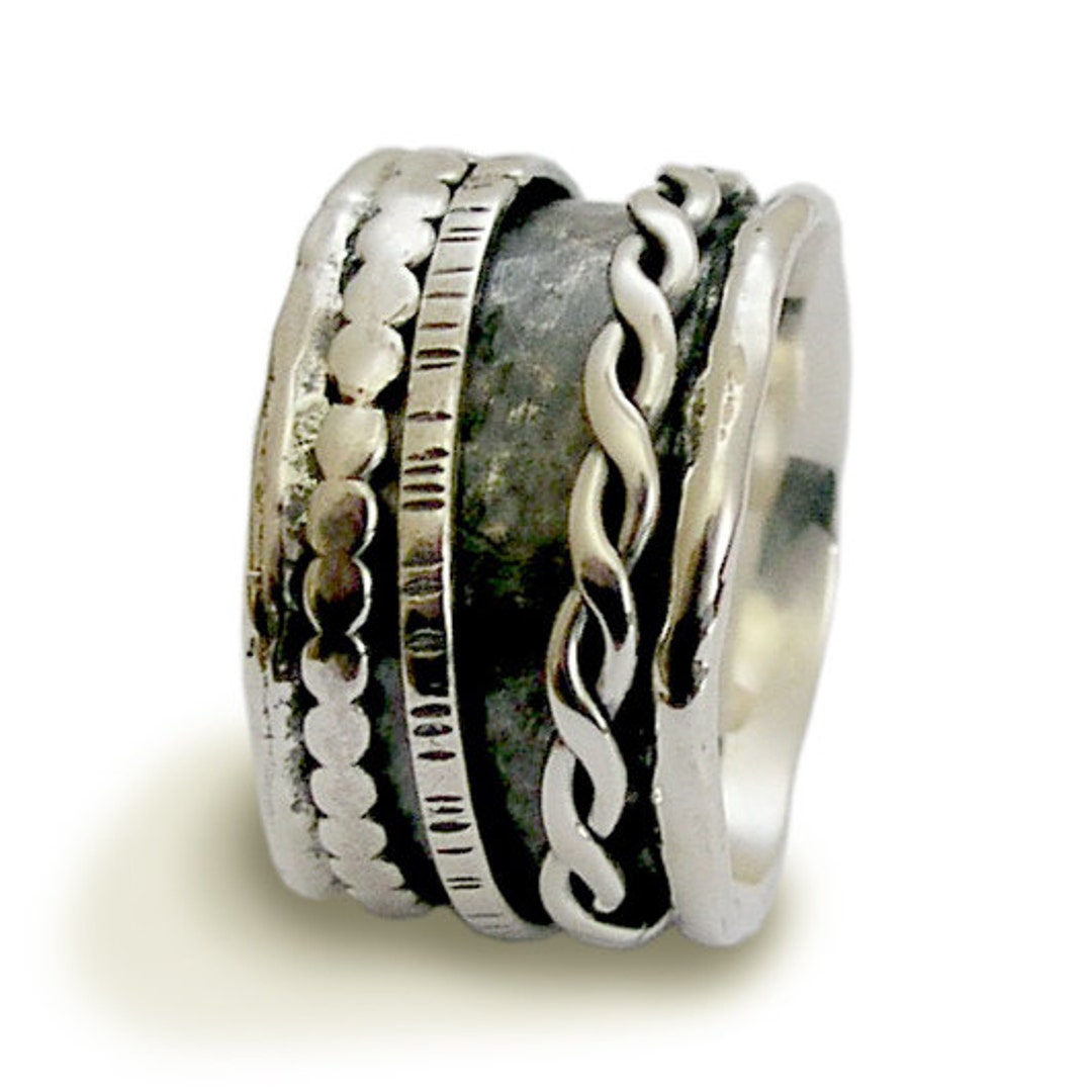 Stacking Rings, Wedding Band, Sterling Silver Band, Meditation Ring ...