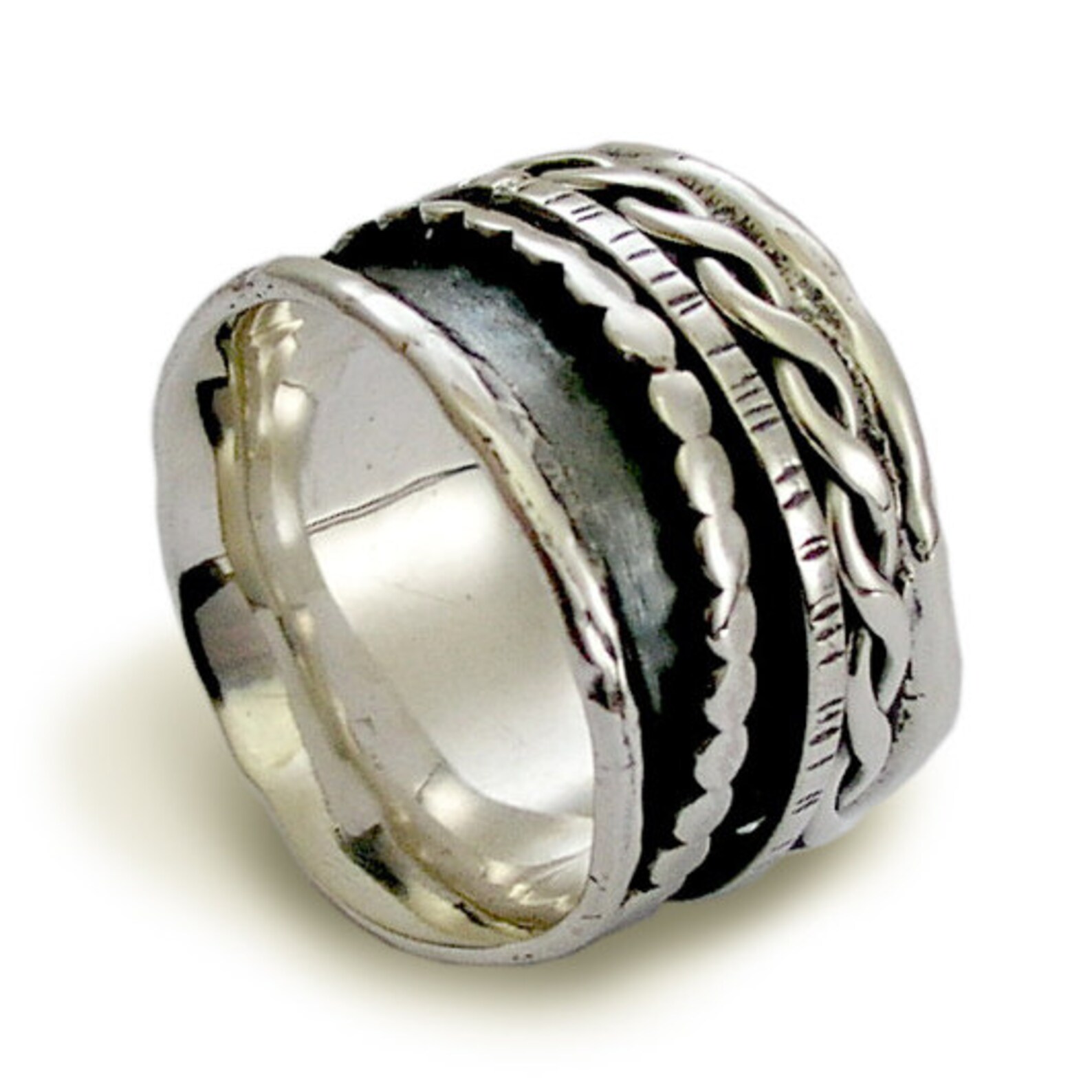 Stacking Rings, Wedding Band, Sterling Silver Band, Meditation Ring ...