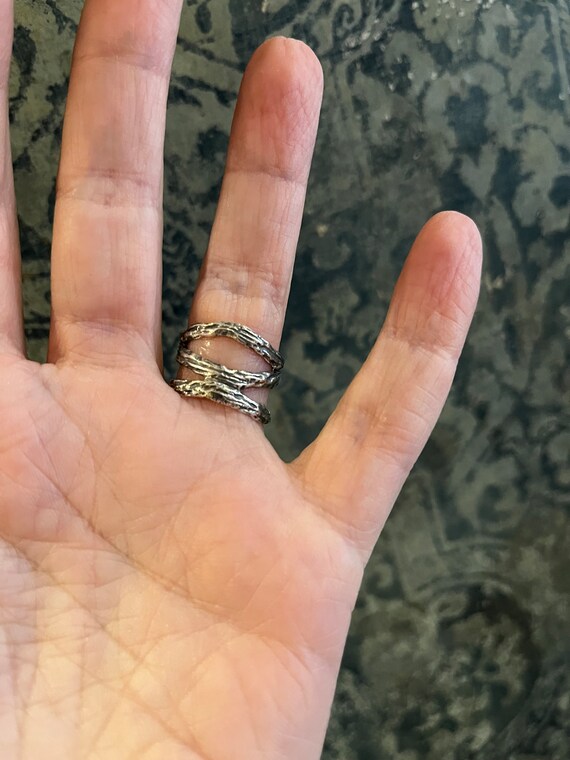 Sterling Silver Ring, Rustic Wide Band, Statement Ring, Every Day