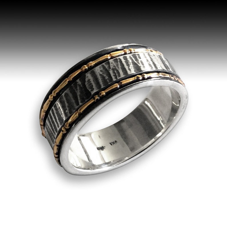 Wedding Band for Men Mens Wedding band eternity ring silver image 1