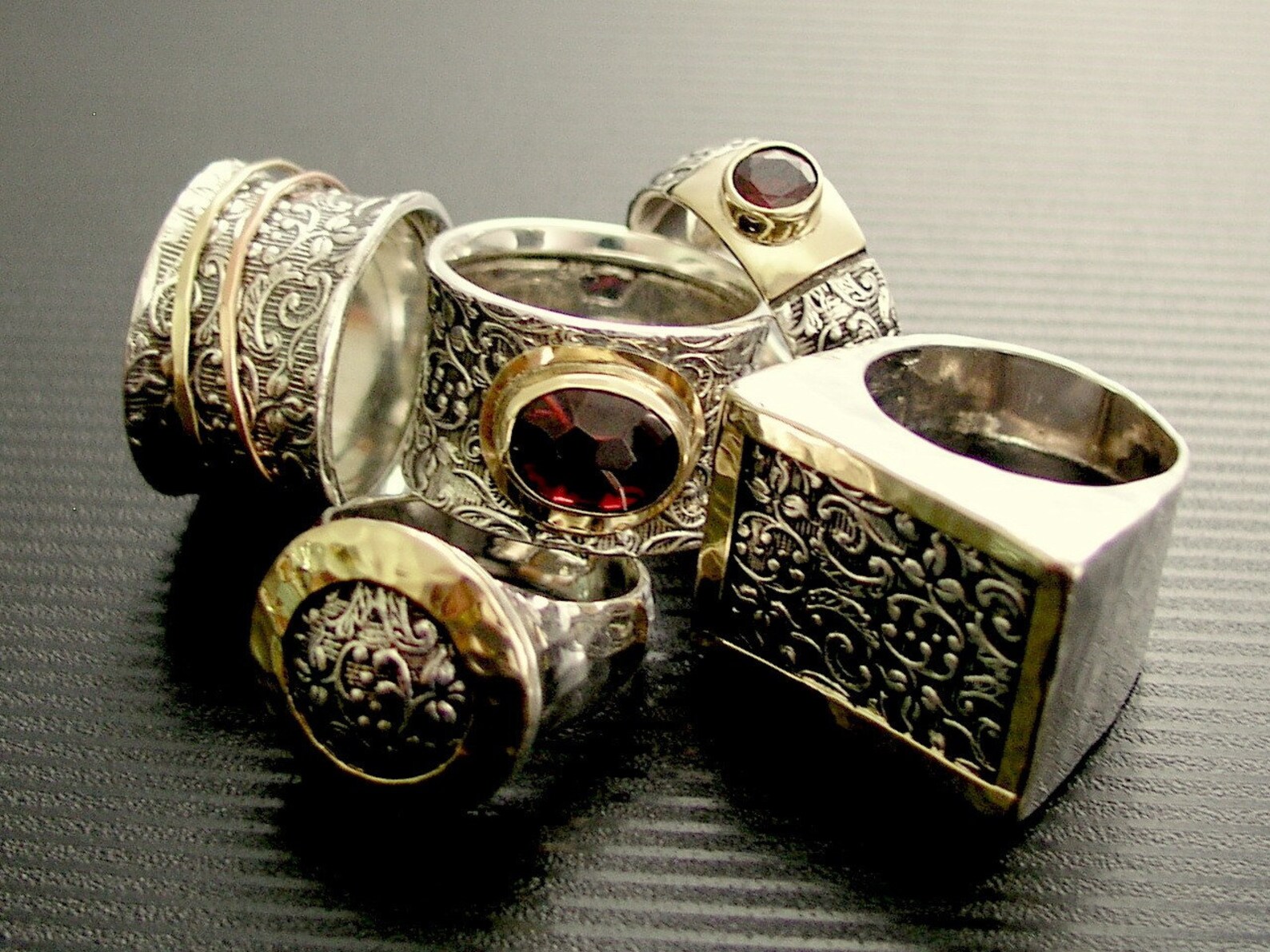 Chunky Silver Ring Dotted Silver Ring Cocktail Ring Big - Etsy