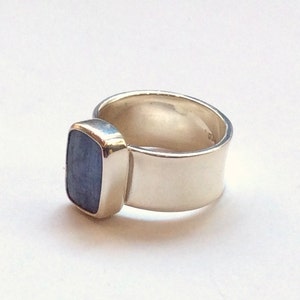 Healing Kynite ring Healer gemstone ring Silver Anti Anxiety ring for her Blue gemstone ring Spiritual jewelry Your air R2359 image 2