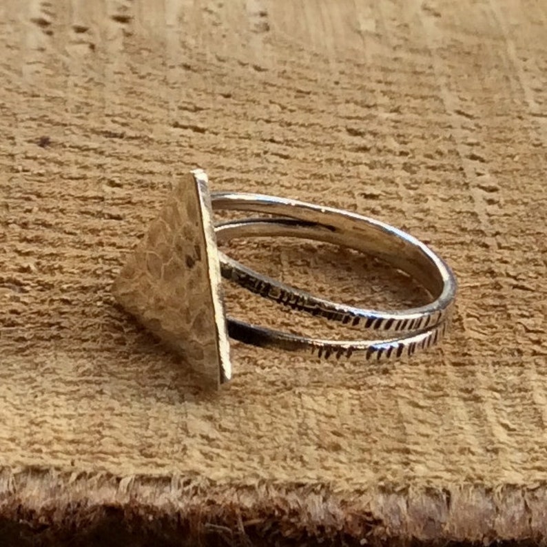 Triangle Ring, Sterling Silver Band, Stacking Band, Stacking Ring ...