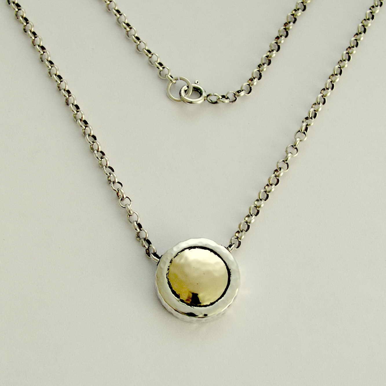 Sterling silver necklace silver and gold necklace necklace Etsy