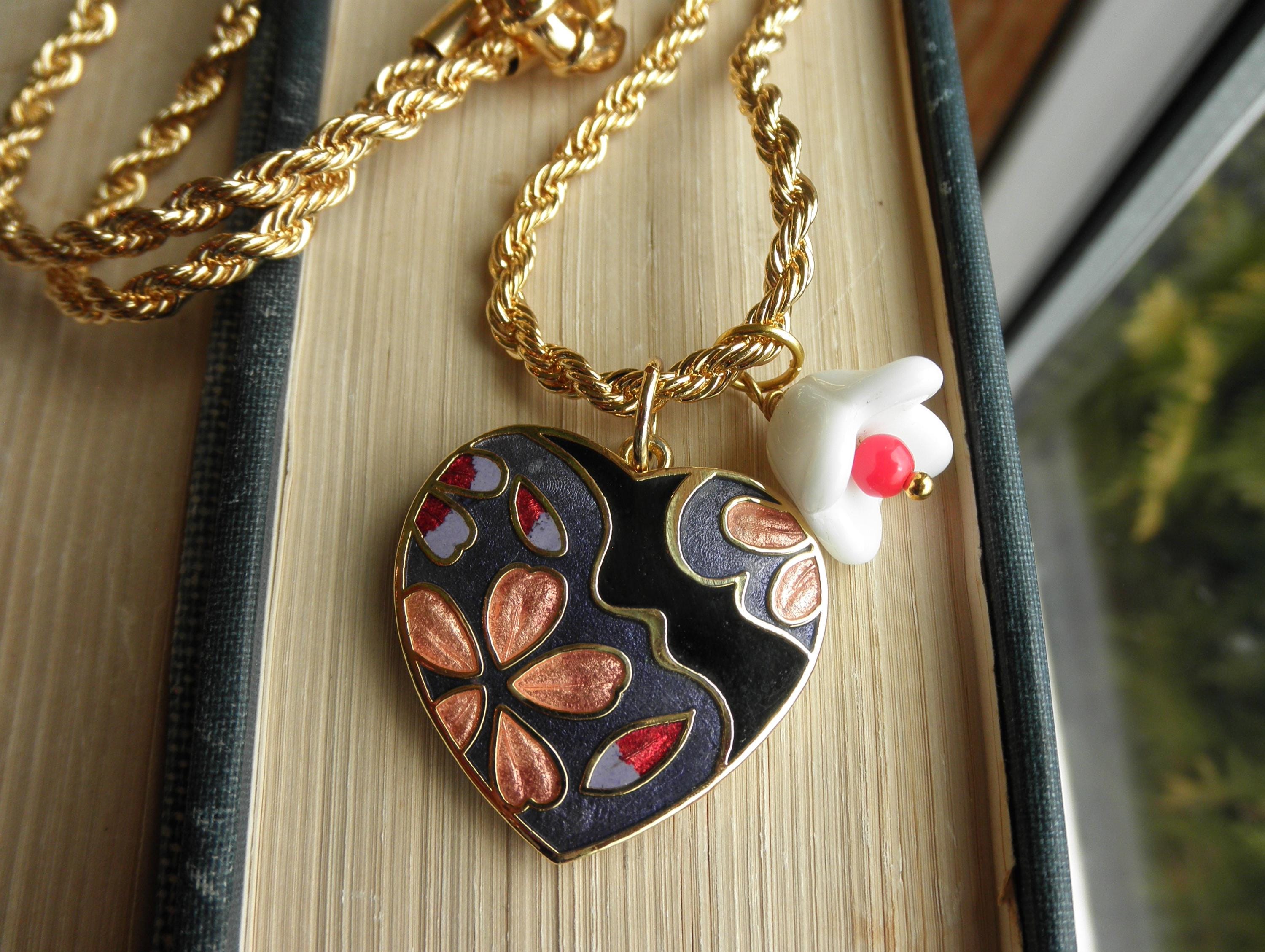 本当に信頼出来る商品 Red Cloisonne Pendant - Etsy その他