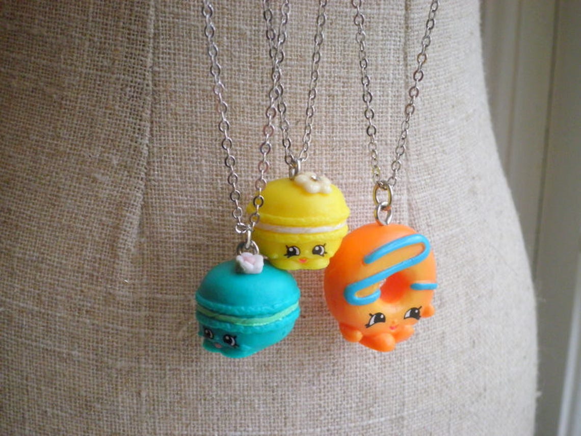 Donut Charm Necklace D'lish Dolly Donut Shopkins Etsy