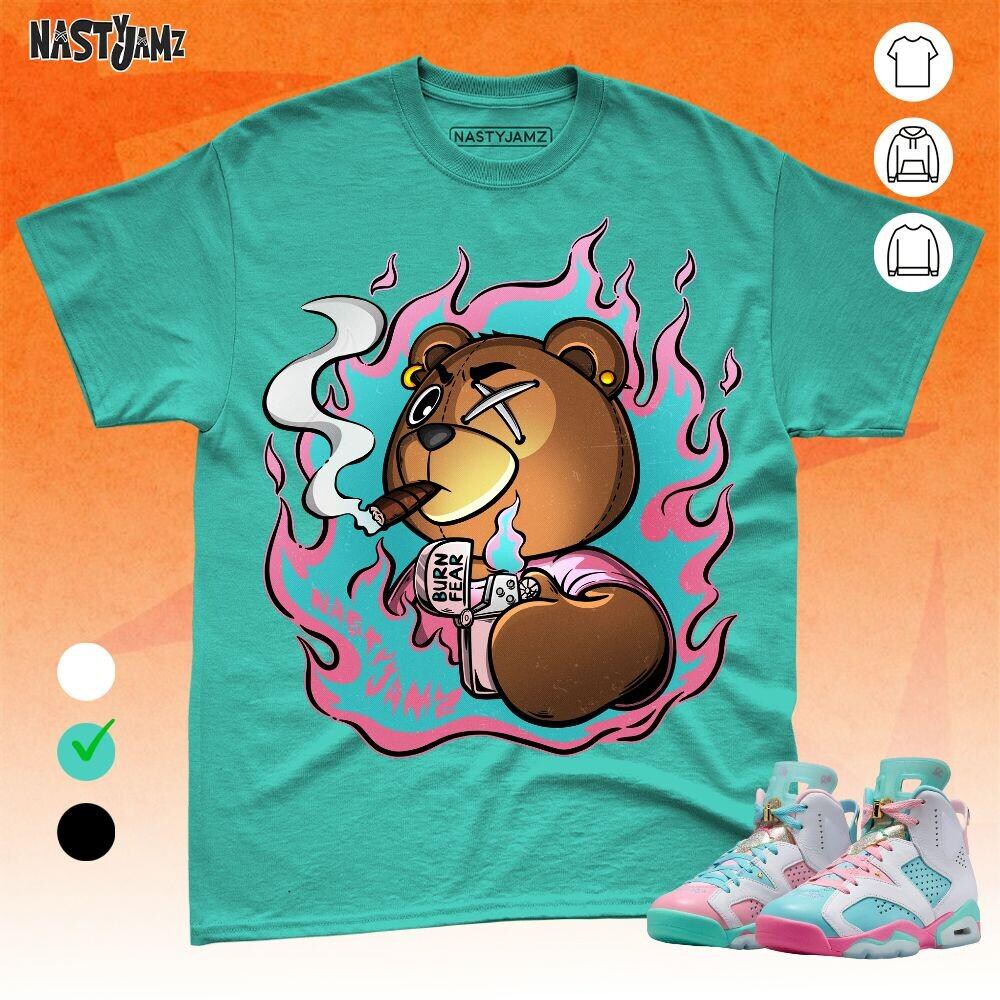 Aj 6 Retro Doernbecher Jillian Ber Burn Fear Teal Pink Unisex T-Shirt, Sweatshirt, Hoodie To Match Sneaker