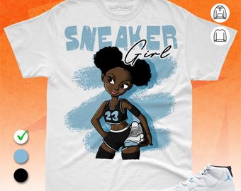 AJ 11 Legend Blue Unisex T-Shirt, Sweatshirt, Hoodie, Black Sneaker Girl, Bella Canvas Shirt