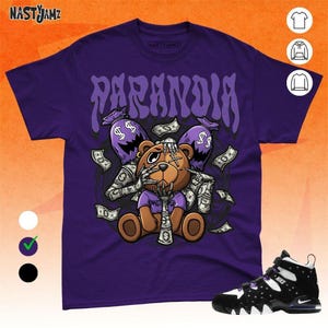 AM CB 94 Black Pure Purple Paranoia Money Ber Purple Black White Unisex T-Shirt, Sweatshirt, Hoodie, Bella Canvas Shirt