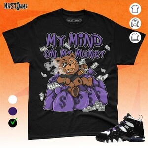 AM CB 94 Black Pure Purple My Mind On My Money Ber Purple Black White Unisex T-Shirt, Sweatshirt, Hoodie, Bella Canvas Shirt