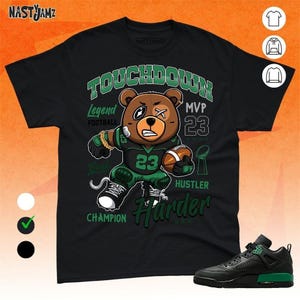 Tênis Spizike Pine Verde Preto Antracite Touchdown Harder Match Shirt, Camisa Bella Canvas