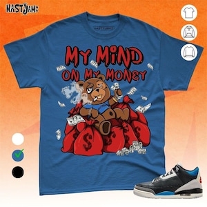 AJ 3 Rare Air My Mind On My Money BER Black Navy Unisex T-Shirt, Sweatshirt, Hoodie, Bella Canvas Shirt
