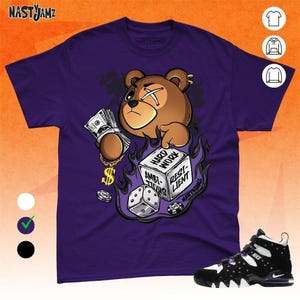 AM CB 94 Black Pure Purple Hustle Casino BER Purple Black White Unisex T-Shirt, Sweatshirt, Hoodie, Bella Canvas Shirt