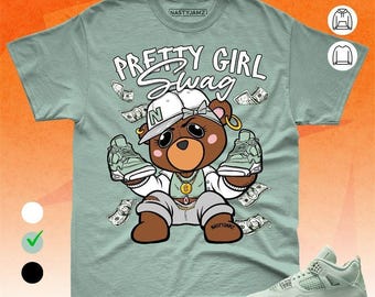 AJ 4 Seafoam Sail Pretty BERNIE, Green White Gray  Unisex T-Shirt, Sweatshirt, Hoodie, Bella Canvas Shirt