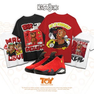AJ 14 Ferrari Red Black White Unisex Shirt Match Sneaker - Toy collection - Bella Canvas Shirt