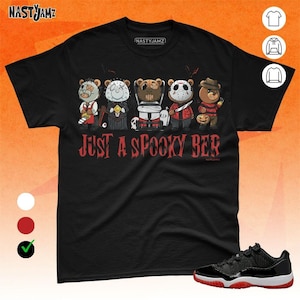 Camiseta unisex AJ 11 Low Bred Just A Spooky Ber, sudadera de manga larga para adultos y niños - Bella Canvas Shirt Halloween