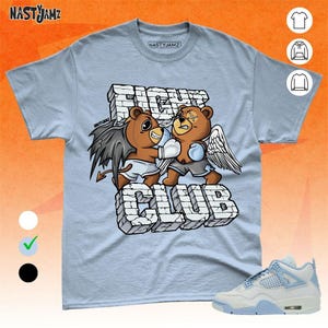 AJ 4 Forget Me Not Fight Club BER blauw wit T-shirt uniseks, sweater, hoodie, Bella canvas shirt