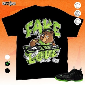 BER Broken Beats Air Foamposite One Black Volt Green Black Grey Unisex T-Shirt, Sweatshirt, Hoodie, Bella Canvas Shirt
