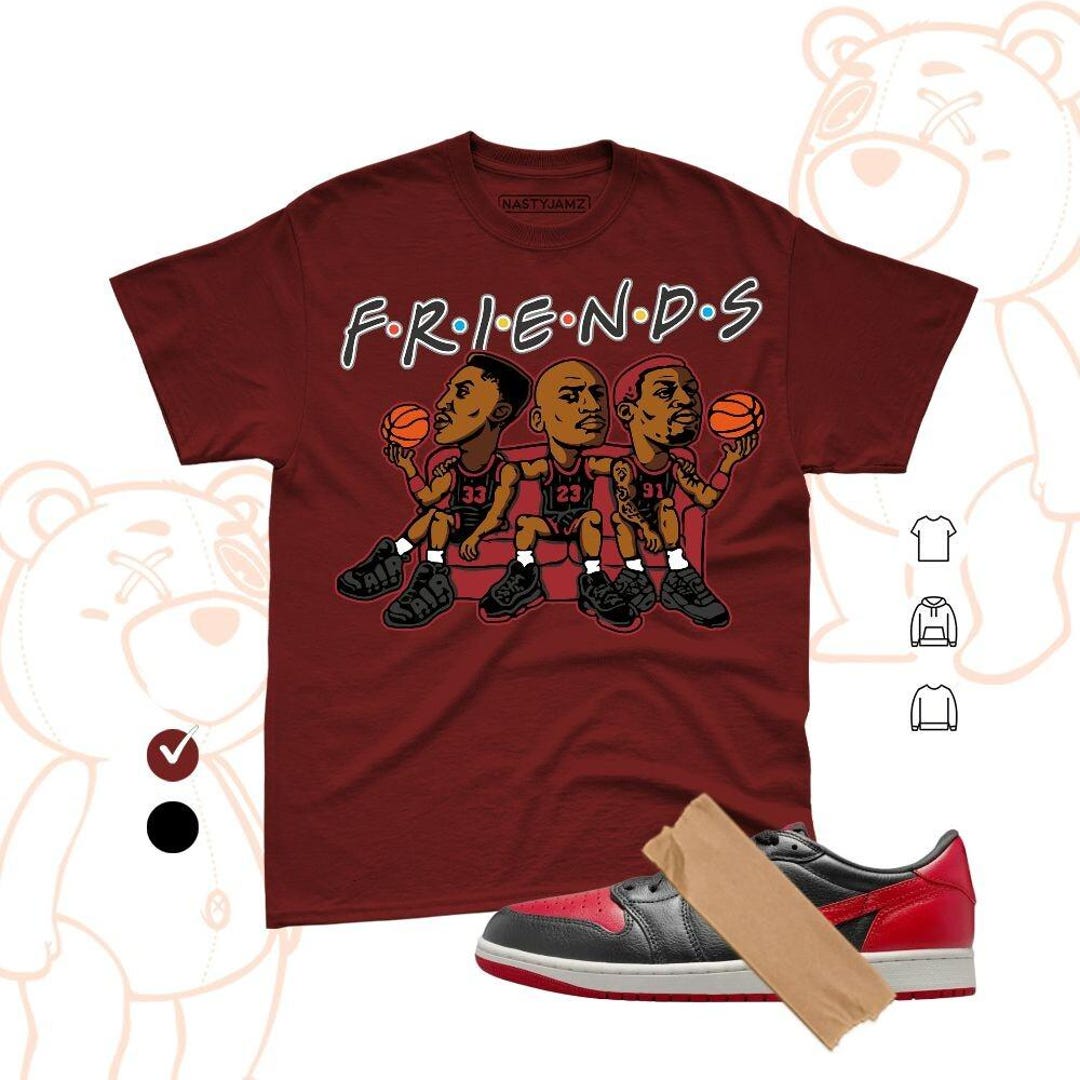 Banned Mj Note AJ 1 Low OG Banned MJ With Friends ,streetwear Graphic Tee, Unisex ...