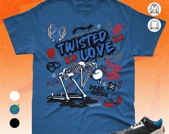 AJ 3 Rare Air Twisted Love Black Navy Unisex T-Shirt, Sweatshirt, Hoodie, Bella Canvas Shirt