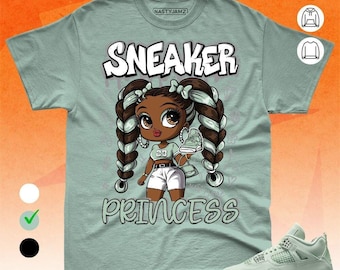 AJ 4 Seafoam Sail Sneaker Princess, Green White Gray  Unisex T-Shirt, Sweatshirt, Hoodie, Bella Canvas Shirt