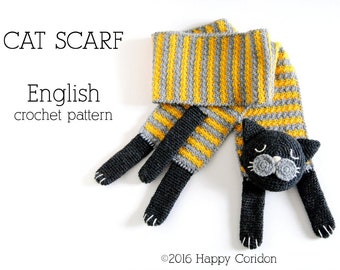 CROCHET PATTERN - Cat scarf