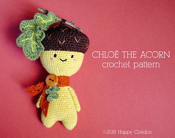 CROCHET PATTERN - Chloë the acorn amigurumi