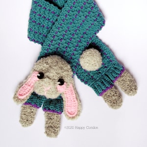 CROCHET PATTERN - Bunny scarf