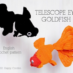 CROCHET PATTERN - Telescope eye goldfish amigurumi