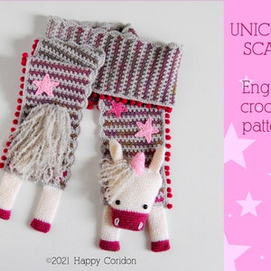 CROCHET PATTERN - Unicorn scarf