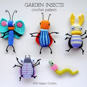 CROCHET PATTERN Garden insects amigurumi immagine 1