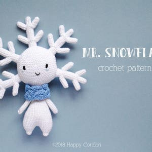 CROCHET PATTERN - Mr. Snowflake - amigurumi