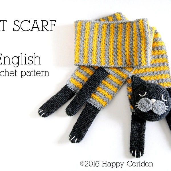 CROCHET PATTERN - Cat scarf