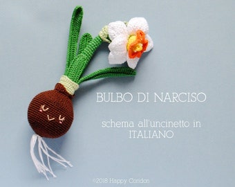 SCHEMA UNCINETTO - bulbo di narciso amigurumi