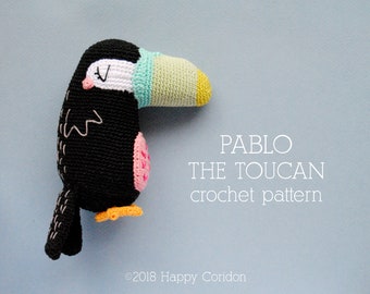 CROCHET PATTERN - Pablo the toucan amigurumi