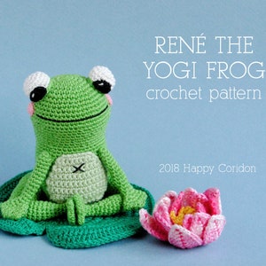 CROCHET PATTERN - René the yogi frog - amigurumi