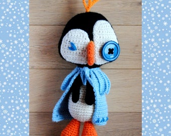 CROCHET PATTERN - The frozen penguin amigurumi