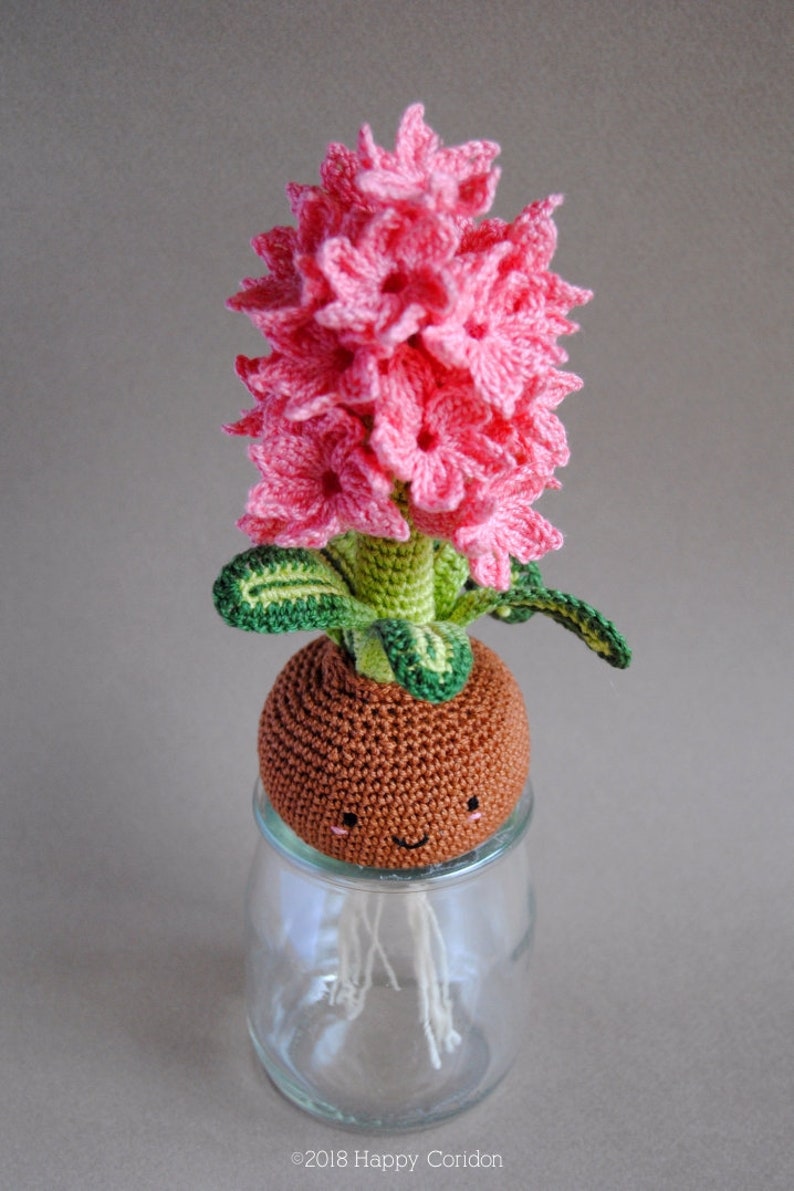 CROCHET PATTERN ENGLISH Hyacinth bulb spring flower amigurumi image 3