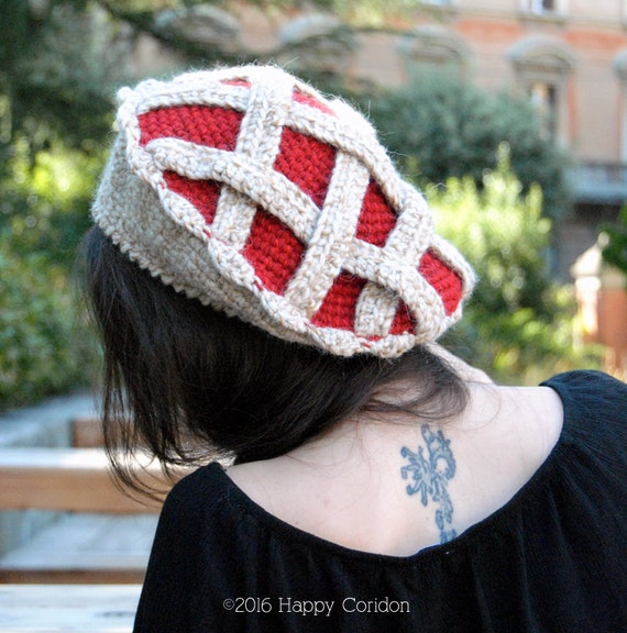 CROCHET PATTERN - Pumpkin Pie & Jam Tart Beret - Child 5/10