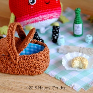 CROCHET PATTERN Rava & Nello go to picnic radish amigurumi image 3