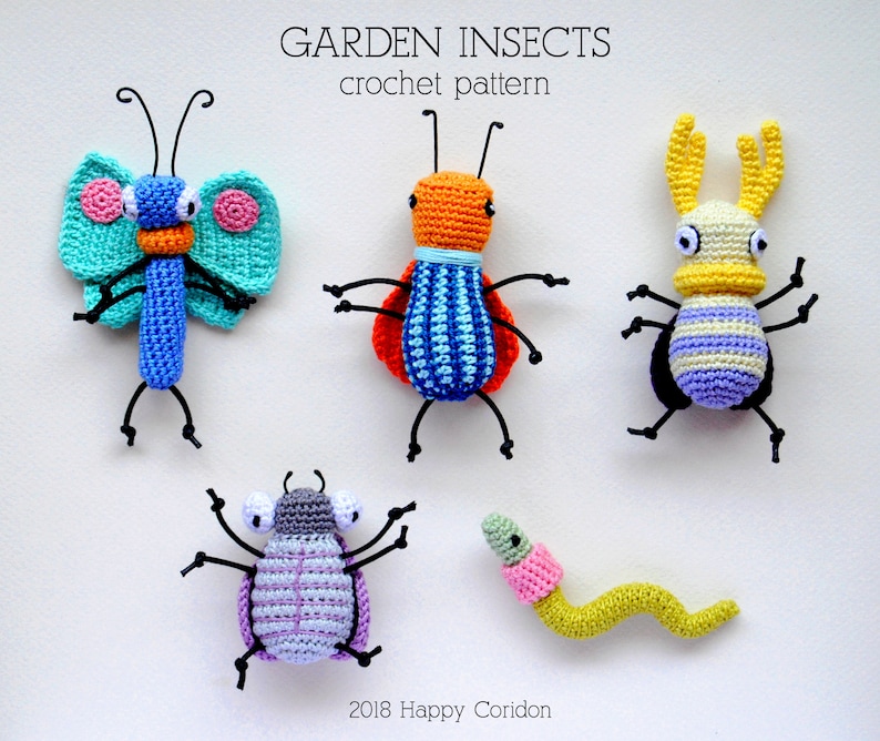 ENGLISH CROCHET PATTERN - Garden insects amigurumi