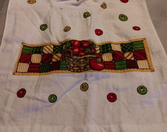 Terry cloth apron bib