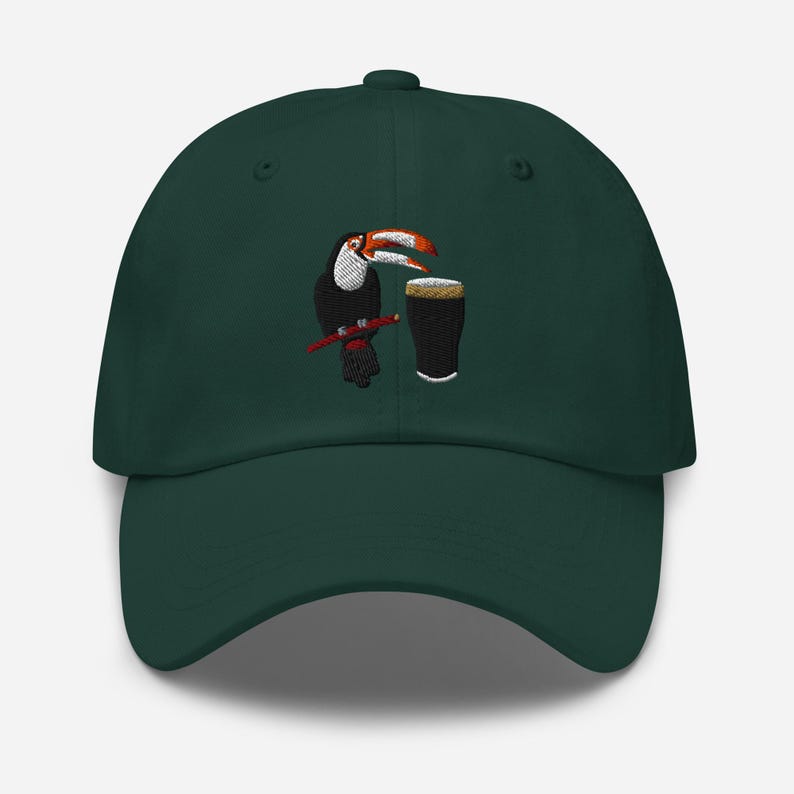 Guinness Toucan print Trucker Hats Beer Cap Coaster Birthday Gift For Dad hat Man Cave gift Fathers Day Gift beer pint wine lover Irish gift