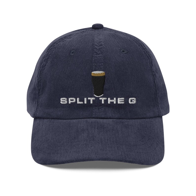 SPLIT THE G embroidery Vintage corduroy cap Guinness Pint cap beer lover hat Ireland Hat funny drunkard dad gift beer pint hat wine lover