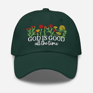 Kerstcadeau Borduren God is Goed Wilde bloemen Plantkunde Baseball Cap hoed Bloemen boho hoed Hoodie Christelijk Sweatshirt Moslim hoed Kerk