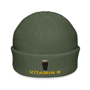Vitamin G Guinness Pint Hat embroidery Fisherman beanie hat Ireland Guinness toucan funny drunkard dad gift beer pint hat wine lover cap